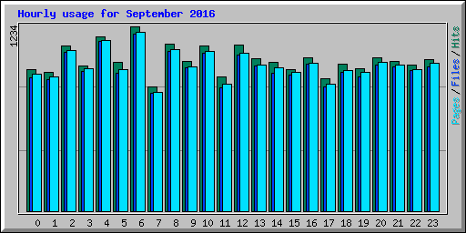 Hourly usage for September 2016