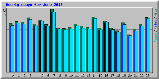 Hourly usage for June 2018