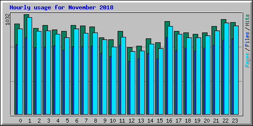 Hourly usage for November 2018