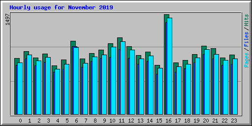 Hourly usage for November 2019