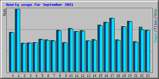 Hourly usage for September 2021