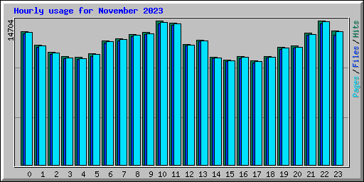 Hourly usage for November 2023