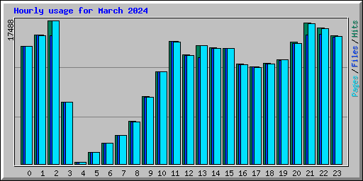 Hourly usage for March 2024