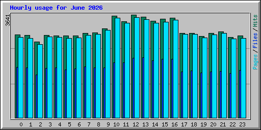 Hourly usage for June 2026