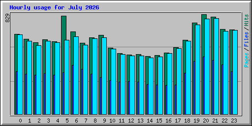Hourly usage for July 2026